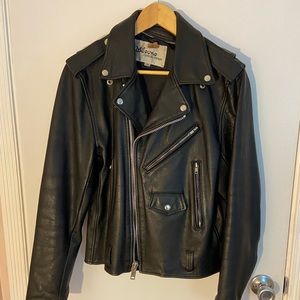 Wilson Vintage Heavy Duty Black Leather Jacket